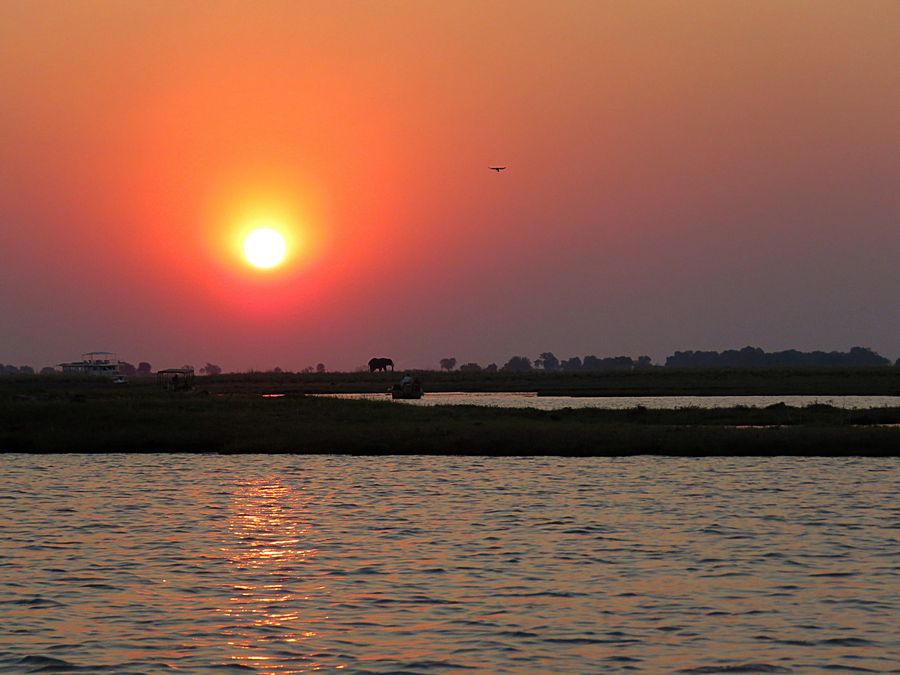 sunset over Chobe River