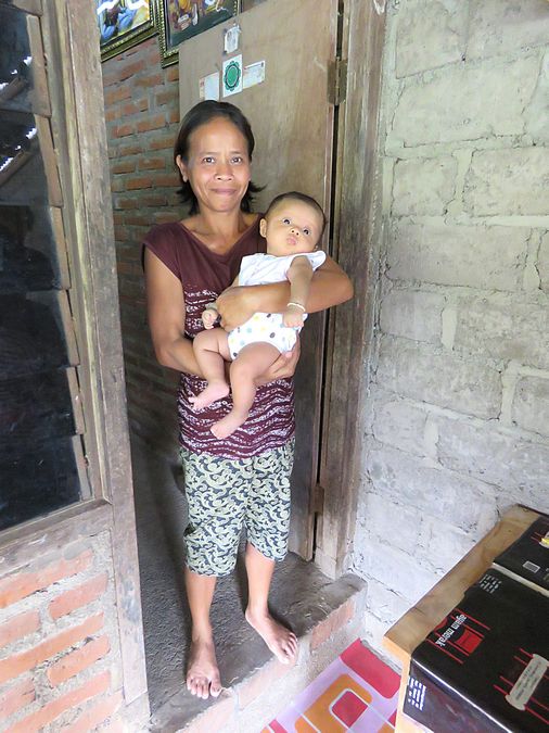 grandmother and baby