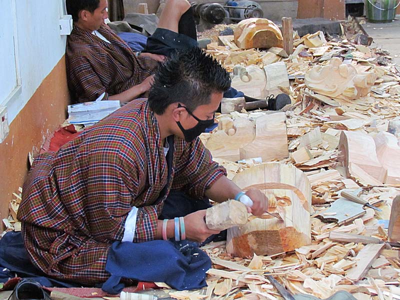 woodcarver in training