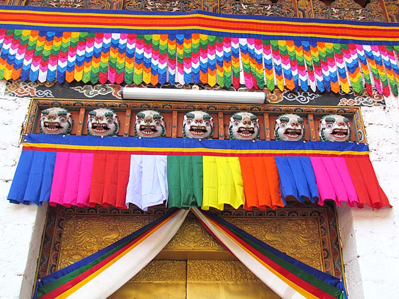 Masks at Punakha Dzong