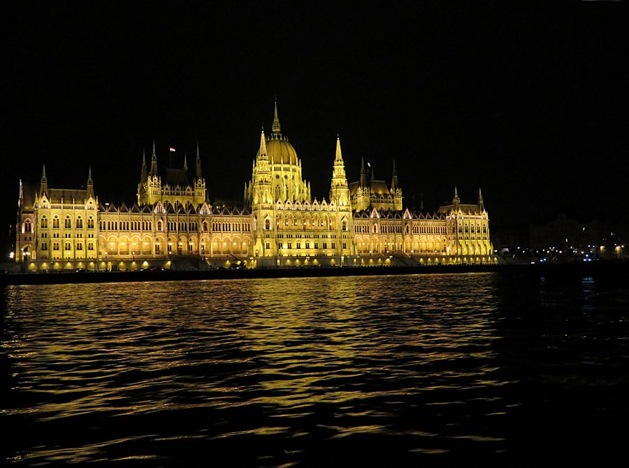 Parliament at night
