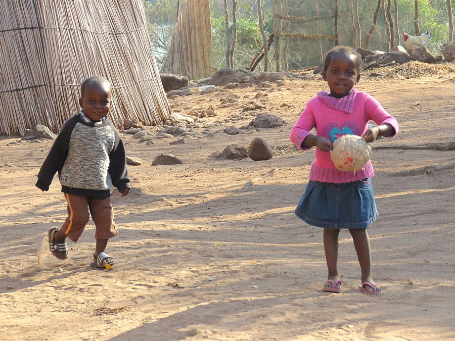 kids with ball