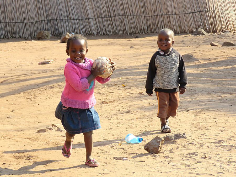 kids with ball