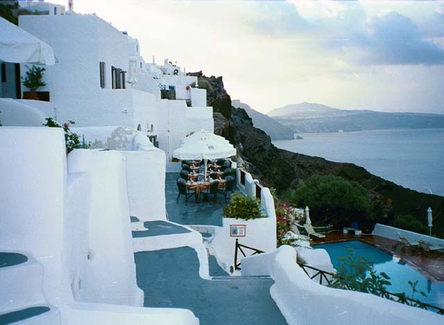 Atlantis Villas Hotel overlooking the sea