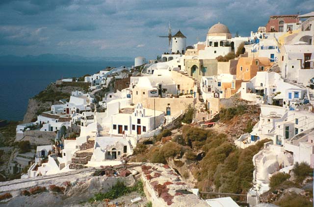 Town of Oia  near the coastline