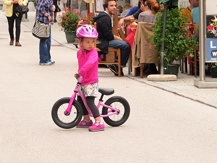 Child on bike