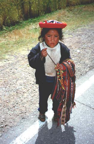 Child selling wares