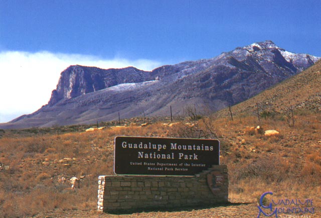 Postcard view of Guadalupe Mountains National Park
