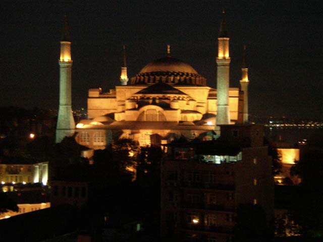 Hagia Sophia after sunset